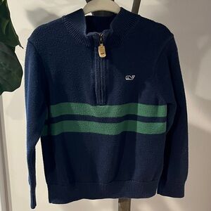 Vineyard Vines Navy and Green Kids Sweater